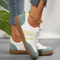 Nouvelles chaussures de skate décontractées grande taille pour femme, collection Printemps 2025, style rétro, bicolores, blanches