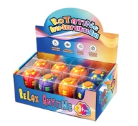 Balle anti-stress 3D Feeron LED avec lumière, jouet sensoriel à presser et tourner, poignée texturée, anti-anxiété, gadget de bureau PLA 6cm