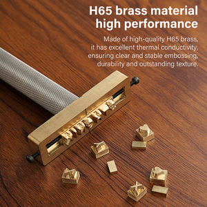 Plaques de gaufrage en métal laiton bon marché, lettres gravées, matrices de gaufrage pour le cuir, produits ménagers - Product Image 3