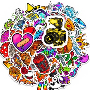 50 Adesivos Decorativos de PVC com Desenhos de Personagens de Moda Urbana para Skate, à Prova d'Água, Criativos e Estilo Grafite - Product Image 2