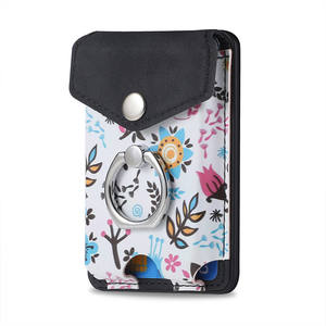 Cartera de Negocios de PU de Color Sólido con Cremallera, Tarjetero y Soporte para Anillo, Accesorios para Funda de Teléfono Móvil, ¡Venta Caliente! - Product Image 2