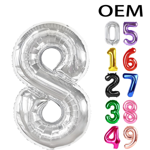 Ballons en aluminium numériques Joyeux Anniversaire de 16, 32, 40 pouces, chiffres gonflables pour décorations de fête d'anniversaire, de mariage, de naissance ou de célébration - Product Image 1