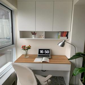 <span class=keywords><strong>Bureau</strong></span> d'étude en PC intégré bicolore avec plateau extra large pour appartement urbain - Product Image 1