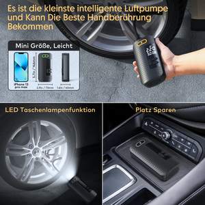 DC 12v sem fio elétrico ar compressor bomba pneu Inflator com luz LED para carro bicicletas motocicleta - Product Image 4