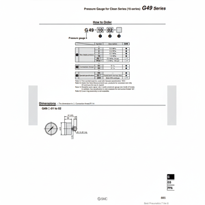 มาตรวัดความดันนิวเมติกส์แบบแมนนวล G49-2-01บริการเติมเต็มตัวแปรด้วยตนเอง - Product Image 1