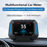 P21 Smart Gauge Head-Up Display LCD-Tachometer mit Turbo Boost und OBD2 GPS 12 Sprachen LED-Uhr für Toyota Cars