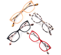 Gafas Unisex de Acetato de Color Sólido, Montura de Ojo de Gato, Estilo Retro, Duraderas, Ópticas, Vintage, Transparentes, con Prescripción