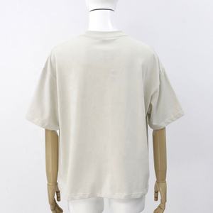 T-shirt personnalisé sérigraphié lourd 100% coton de haute qualité 240GSM uni pour t-shirt surdimensionné vierge unisexe à demi-manches - Product Image 3