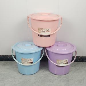 Precios de fábrica, cubo de agua de plástico grueso colorido para el hogar 16L/19L/23L con asa de tapa - Product Image 5