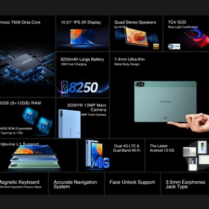 Tablet PC DOOGEE T10 Plus al por Mayor, Pantalla IPS de 10.51 Pulgadas, 8GB+256GB, 8250mAh, Cuerpo Metálico de 7.4mm, Altavoces Estéreo Cuádruples de Alta Resolución - Product Image 4