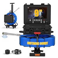 Caméra d'inspection de tuyaux DVR IPS 9 pouces avec sonde localisatrice 512 Hz, compteur de distance autonivelant pour égouts, endoscope industriel 7 mm