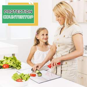 Planche à découper en acrylique, planche à découper transparente, planche à découper transparente en acrylique avec lèvre de comptoir, comptoir transparent antidérapant - Product Image 4