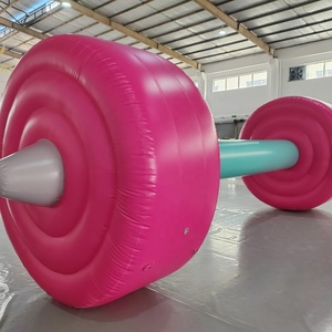 Modèle de barre d'haltères gonflable pour la publicité en salle de sport, <span class=keywords><strong>ballon</strong></span> géant en PVC hermétique personnalisé pour équipement de fitness avec pompe à air - Product Image 4