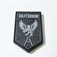 Patch PVC tactique 3D personnalisé en relief, imperméable, respectueux de l'environnement, en caoutchouc souple, pour vêtements d'extérieur