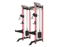 Haute qualité 2-en-1 de qualité commerciale Smith Machine Power Rack Poulie fixe Station multifonction Équipement de gymnastique pour un usage domestique