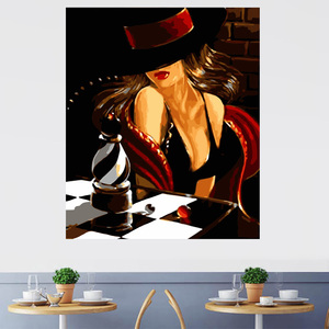 Pintura pintura al óleo por números mujeres DIY pintura al óleo por número Kits lienzo pared artesanías regalos conjunto sin marco adultos principiantes - Product Image 4