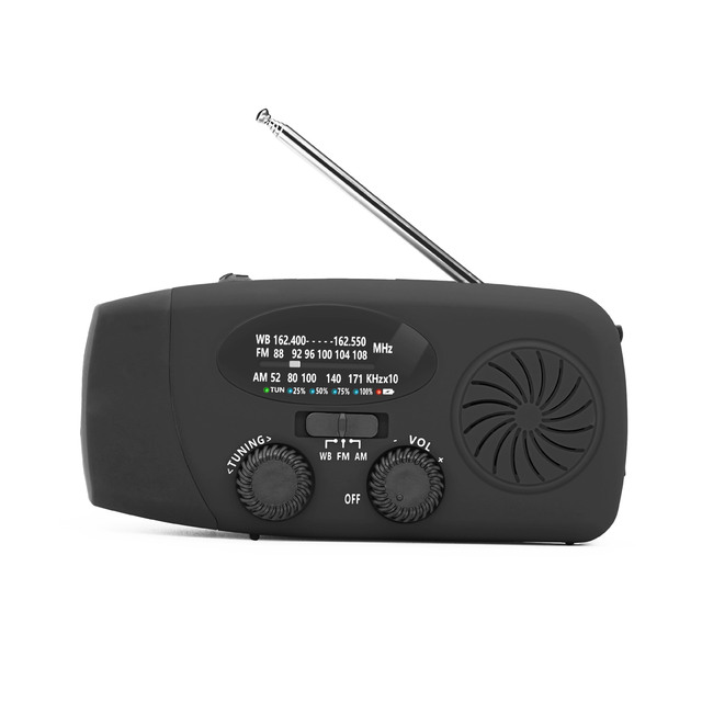 Bulk Solar Hand Crank Emergency Weather Radio AM FM with Speaker Portable Pocket Size