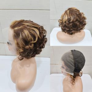 GZ新款低价100% 人发假发10A 13*4正面宽松波鲍勃Perruques Naturel Cheveux Humain假发人发 - Product Image 4