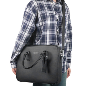 Maletín de Cuero PU para Hombre, Bolsa para Portátil, Bolsa de Hombro para Negocios, Gran Capacidad, Bolsa de Trabajo de Oficina con Asa Superior - Product Image 6
