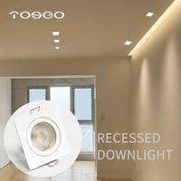 Plafonnier LED carré moderne réglable, spot de plafond en aluminium, éclairage LED pour la décoration du salon, indice de protection IP20
