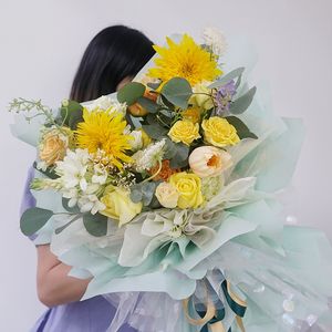 Paquete de 20 hojas finas coreanas, papel de regalo de flores mate sólido, suministros de ramo de floristería brillante, papel de regalo Floral impermeable - Product Image 3