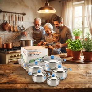 Ensemble de cuisine universel non revêtu de style occidental avec 10 pièces pour cuisinière à charbon et cuisinière électrique, idéal pour la cuisson quotidienne - Product Image 4