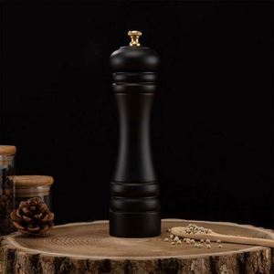 Refillable Manual Rotary Knob Adjustable Coarseness Wooden Salt <b>Grinder</b> Black <b>Pepper</b> Mill with Ceramic Grinding Mechanism - Product Image 5