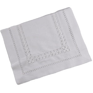 TR005 decorazione <span class=keywords><strong>per</strong></span> la tavola di natale di nozze tovaglia da tè <span class=keywords><strong>rettangolare</strong></span> 12 "/16" x36 "in cotone ramiè bianco filo trainato da <span class=keywords><strong>tavolo</strong></span> da lavoro <span class=keywords><strong>Runner</strong></span> - Product Image 1