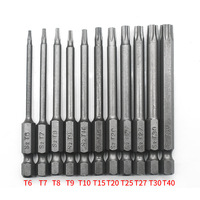 Embout de tournevis à tête Torx T6-T40 50/75/100/150mm jeu d'embouts de tournevis à tige hexagonale pour perceuse électrique
