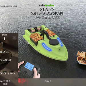 <span class=keywords><strong>Bateau</strong></span> appât RC pour la pêche à la carpe 99 positions GPS Matériau plastique 4 trémies d'appâts et lumières multicolores - Product Image 3