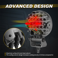 Luz Delantera Redonda para Automóvil de 3.7 Pulgadas, 48W de Potencia, Gran Angular, 12V 24V, Luz LED para Automóvil, Camioneta, Carrito de Golf