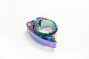 YT pabrik klem dudukan sepeda logam campuran H-35 38-40.8mm tiga lubang 25mm diperkuat QR warna kustom DH MTB OEM - Product Image 3