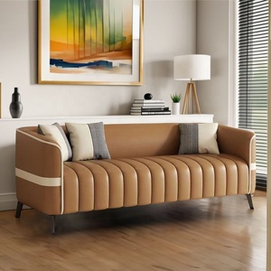 Sofá de Cuero Económico en Miniatura para Alquiler, Muebles para el Hogar con Cojines Gratis para Familias Pequeñas - Product Image 3