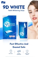 Tiras Blanqueadoras de Dientes de Gel 9D con Peróxido, Súper Efecto, Paquete de 7 Pares, Venta al por Mayor