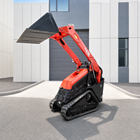 Chargeuse compacte sur chenilles à moteur diesel durable, machine stable et compacte pour le chargement de matériaux de construction et l'excavation sur site