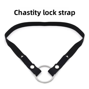 สายรัดนิรภัย BDSM สีดำ พร้อมห่วงยืดหยุ่นสำหรับอุปกรณ์รัดตัว - Product Image 1