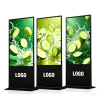 Exhibidor Digital de Piso con Pantalla LCD para Publicidad, Software CMS, Pantalla Táctil Android de 43, 49, 55 y 65 Pulgadas para Tiendas Minoristas