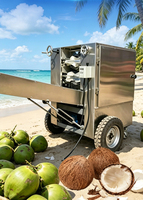Machine à décortiquer les noix de coco, machine à peler les noix de coco automatiquement, machine à enlever la peau des noix de coco