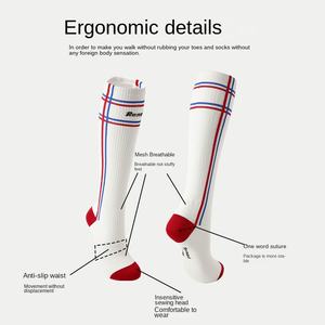 Calcetines de compresión de pantorrilla sólidos para mujer para deportes para correr cuerda saltar senderismo escalada medias de pierna delgadas - Product Image 4