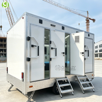 Goeasy Custom Luxury 2 Stall 8 Stall Restroom Trailers 3-Station Mobile Toilet Trailer Portable VIP Restroom for Sale