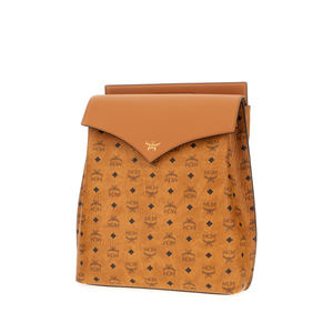 Mochila Realizada en Lona Caracterizada por el Estampado Visetos en Toda la Superficie y el Estampado MCM en la Parte Delantera. - Correa de Hombro Ajustable - Product Image 2