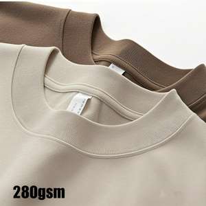 280 Gsm T-shirt court personnalisable Y2K Neck Top Brésil Slim Fit Jersey Ringer T-shirts 100% coton personnalisé 280 personnalisation - Product Image 1