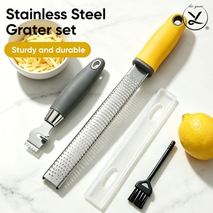 Râpe à citron et à fromage en acier inoxydable 304 robuste avec poignée ergonomique, outil de cuisine professionnel pour agrumes et gingembre - Product Image 1