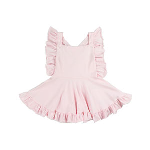 Vestido Tutú para Bebés y Niñas Pequeñas, Modelo BQ-546-YXL, Estilo Vintage, Color Sólido, Sin Mangas, Espalda Descubierta, Bonito Vestido para Niñas - Product Image 2