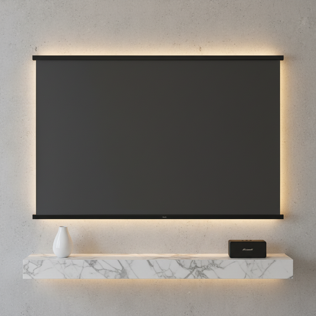 Factory Frame zero Edge Wall Mount 120 Inch 16:9 ALR Ultra HD 3D Ready Home Theater Fresnel Fixed Frame Projector Screen