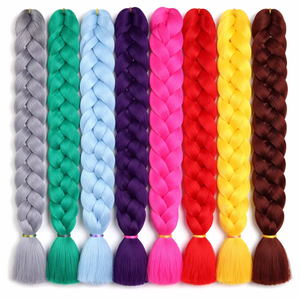 Extensions de <span class=keywords><strong>cheveux</strong></span> à tresser en trame unique 41'165g, texture Yaki, fibre haute température non inflammable pour tresses torsadées - Product Image 1