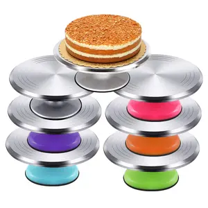 Bán Buôn Tùy Chỉnh Bánh Nhôm Turntable Baking Đồ Dùng Trang Trí Bảng DIY12 Inch Bánh Bàn Xoay Macarons - Product Image 1