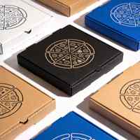 Boîte à pizza personnalisée 2024, réutilisable, 33 35 CM 7 9 12 pouces, boîte d'emballage pour pizza en papier ondulé, boîte de livraison avec votre propre logo