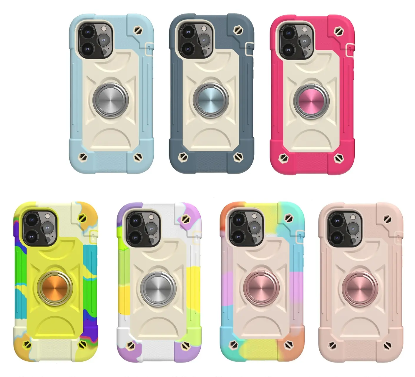 Nuovi gadget accessori di 360 gradi di rotazione anello custodia morbida del telefono per iPhone 15 14 13 Cover posteriore