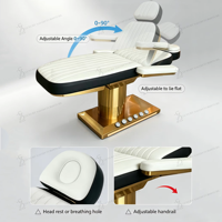 Nouveau Lit de Beauté Électrique de Luxe pour Cils, Chaise de Salon de Tatouage en Cuir, Table de Massage Multifonctionnelle, Chaise de Traitement